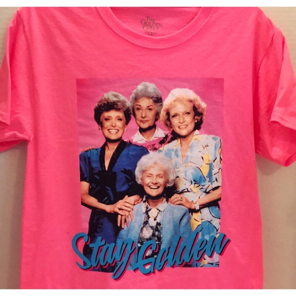 ABC STUDIO NEW “STAY GOLDEN”T SHIRT NEON SMALL